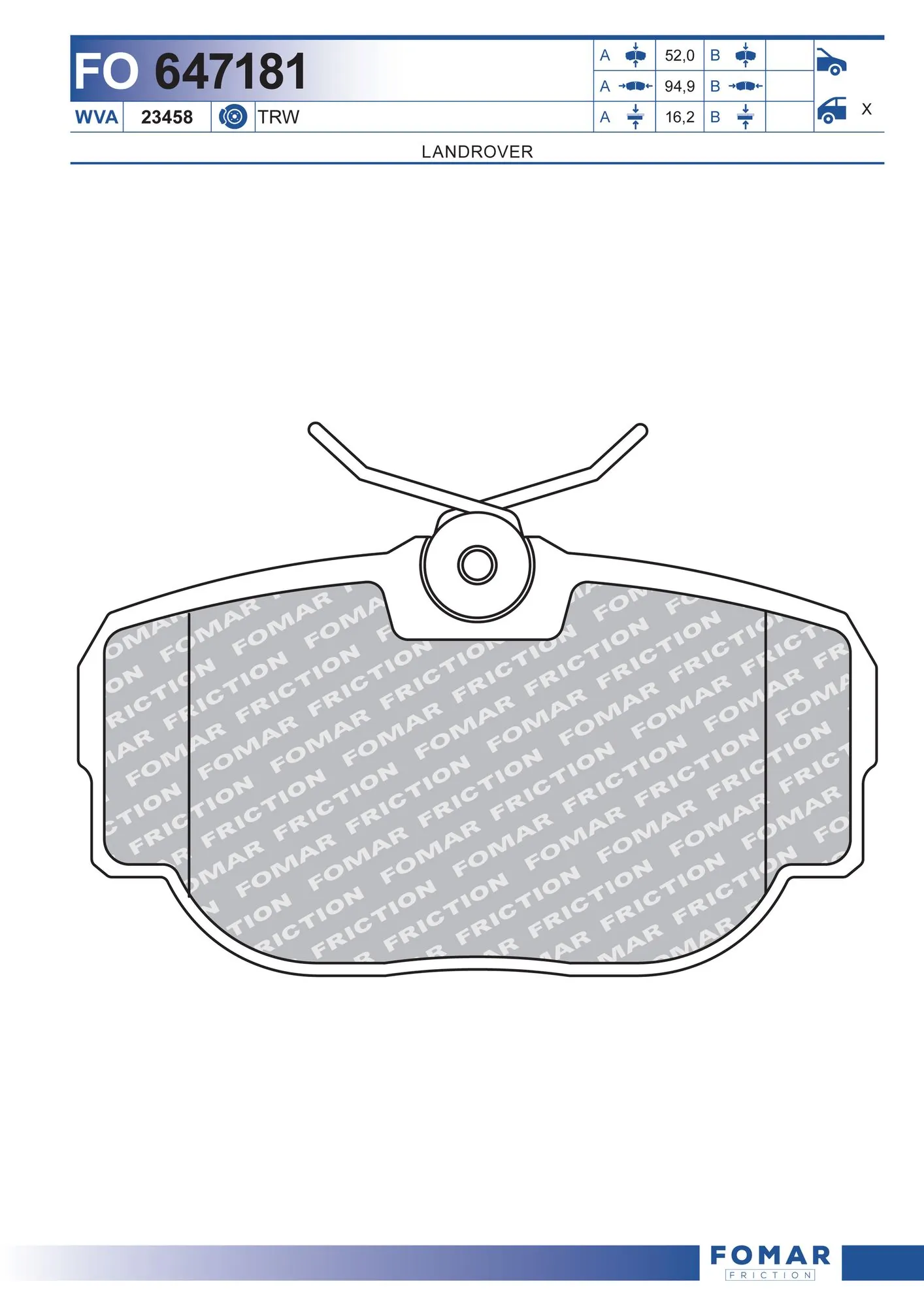 Brake Pad Set, disc brake